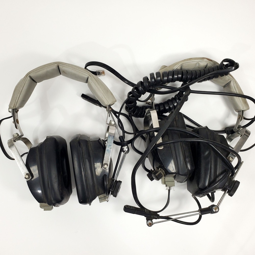 Vintage Audio Com Pilot & CoPilot Voice Activated Intercom Headsets