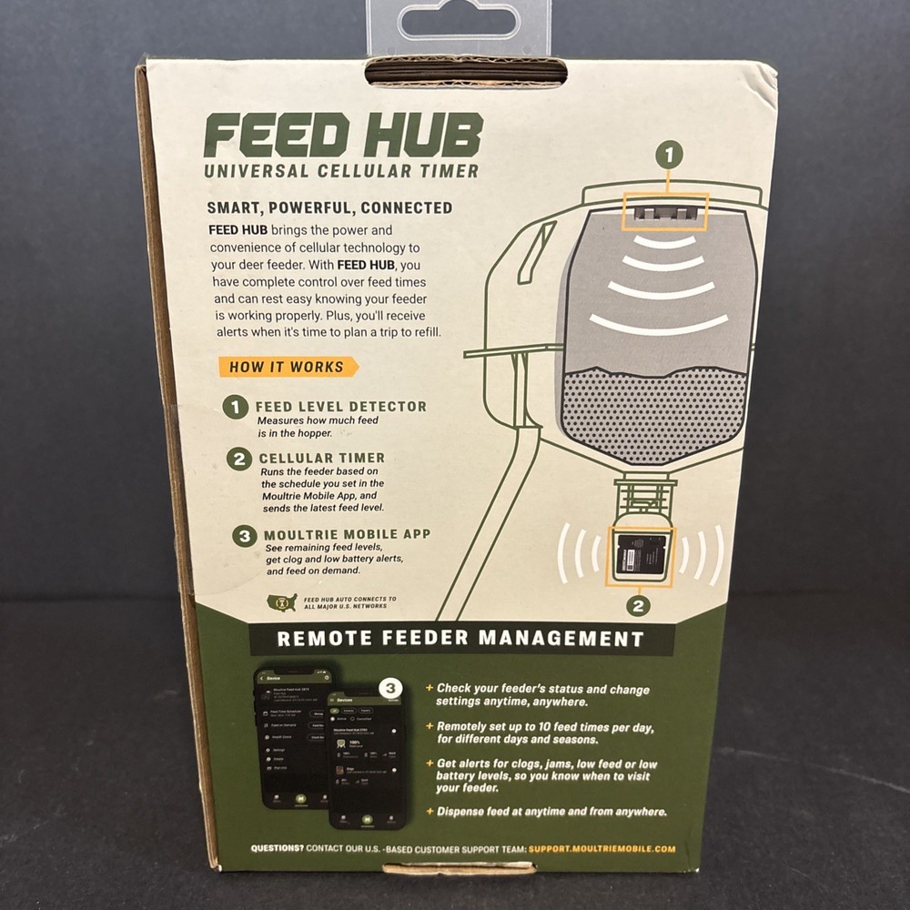 Moultrie Mobile Feed Hub Universal Cellular Timer - New Sealed Box