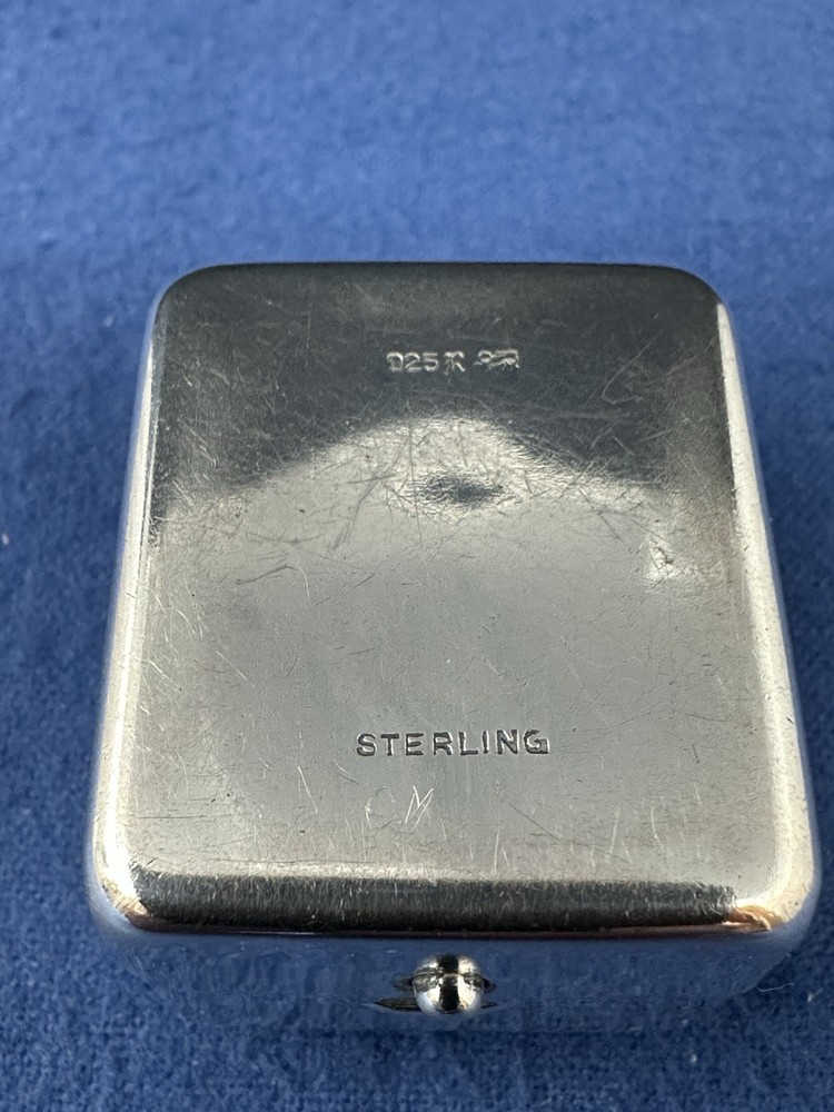 RODEN BROTHERS STERLING RING BOX MONOGRAMMED
