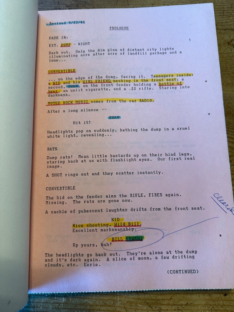 RATBOY MOVIE ORIGINAL SCREENPLAY SCRIPT