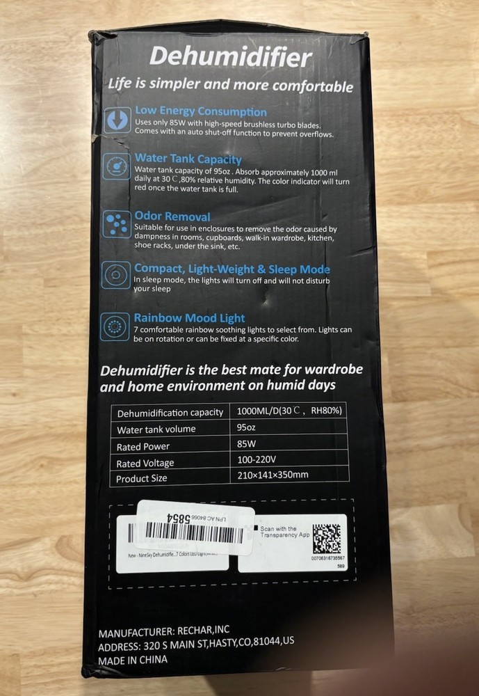 NineSky Dehumidifier - CT2
