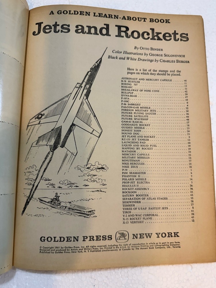 Vintage 1958 Space Wonders Sticker Book