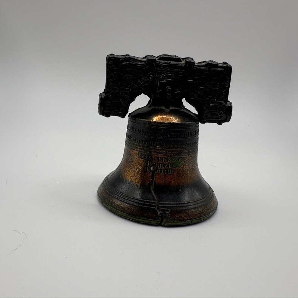 Vintage Bronze Liberty Bell Replica