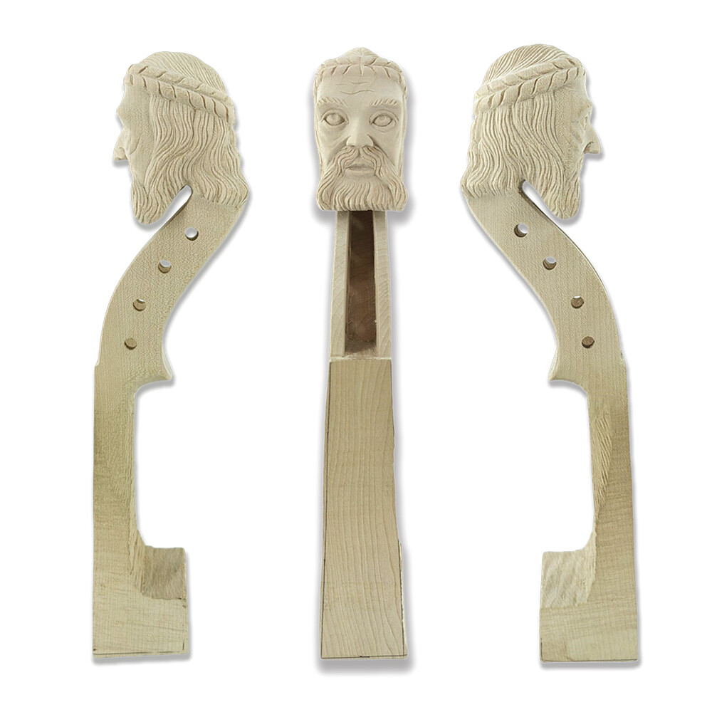 4 String 4/4 Violin Neck Maple Violin Replacement Hand-Carved Old Man