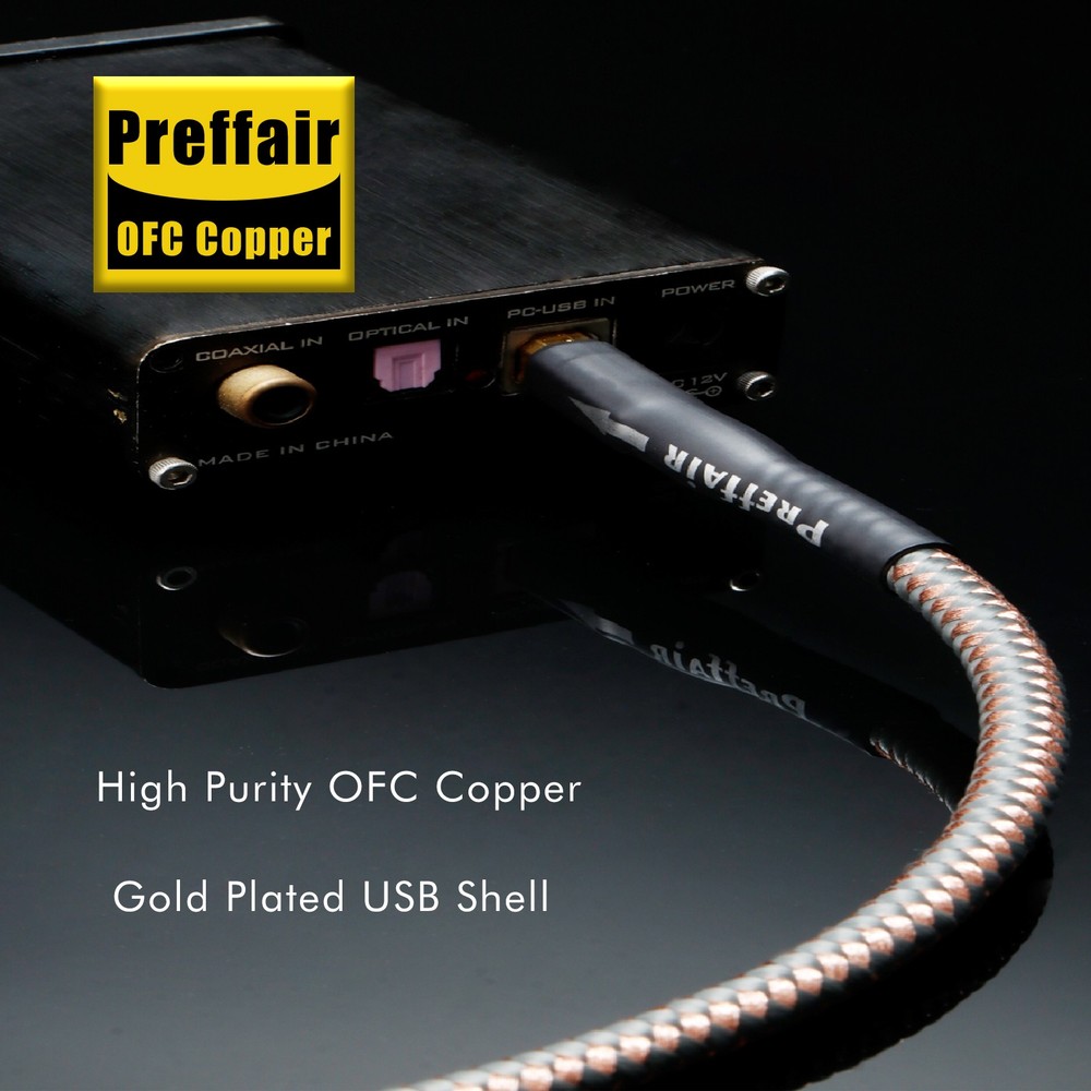 Type A-B USB2.0 Data Cord Gold Plated USB Cable Audio Sound Card DAC Decoder New