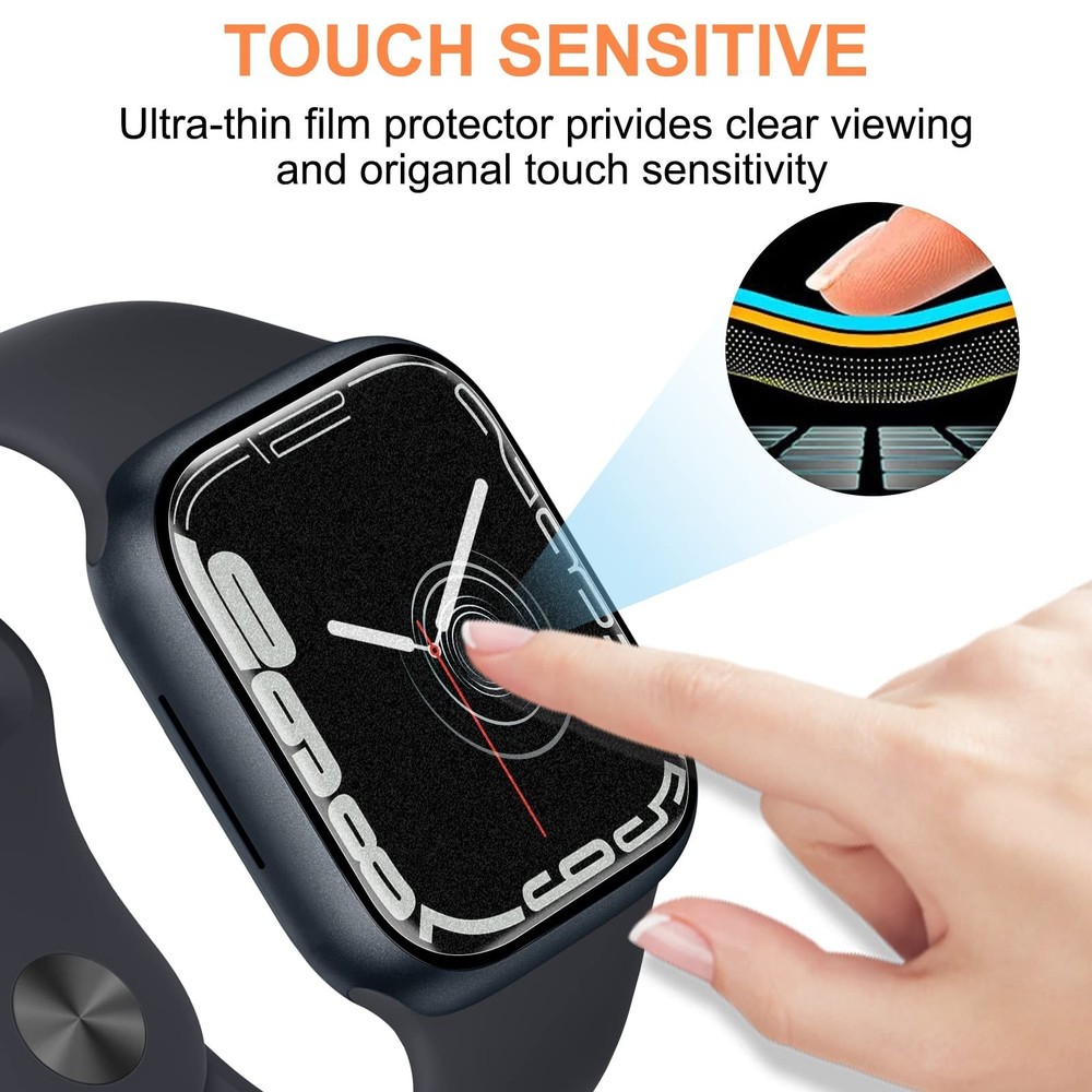 [ 4 Pack ] YMHML Privacy Screen Protector Compatible for Apple Watch Series 9...