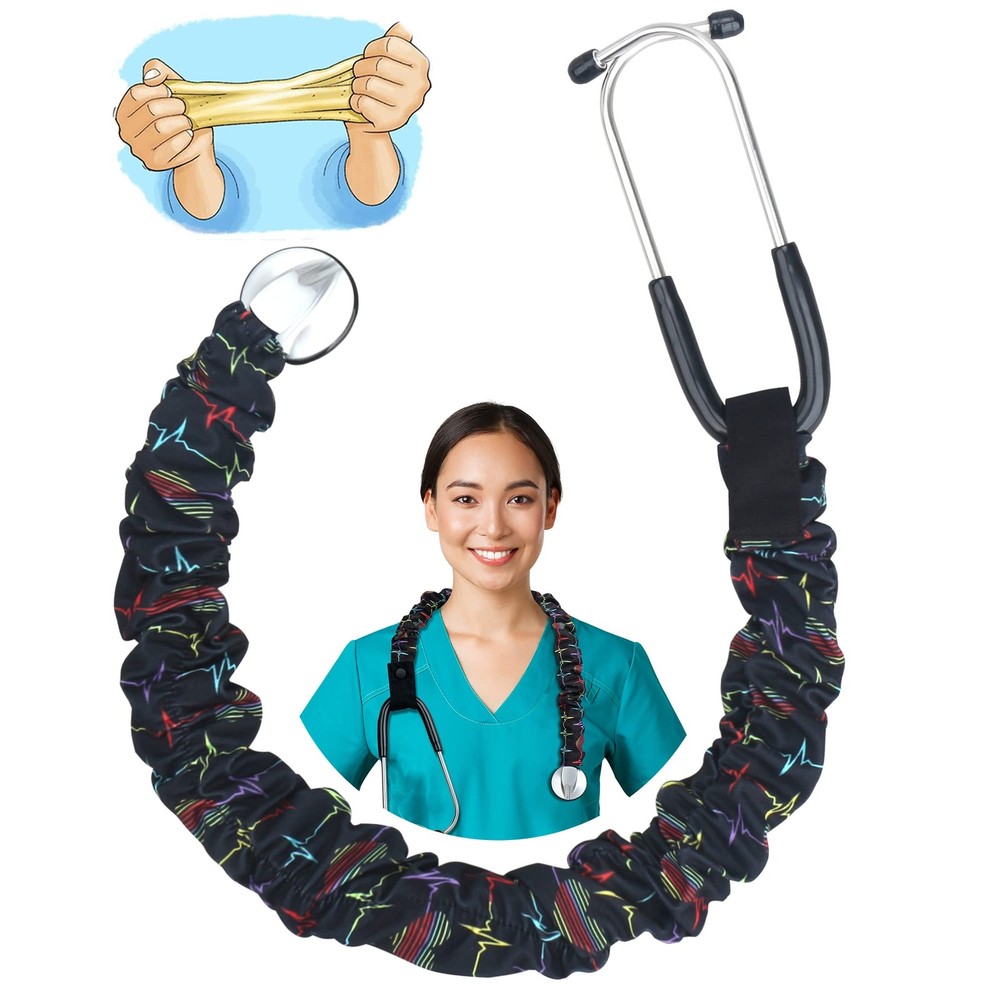 Stretchy Stethoscope Cover Scrunchie, Stretchy Slim Looking Stethoscope Sleev...