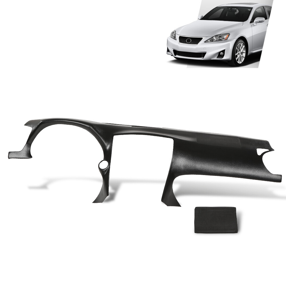 Fit For 06-13 Lexus IS250 IS350 Dashboard Dash Cover Cap Overlay Textured Black