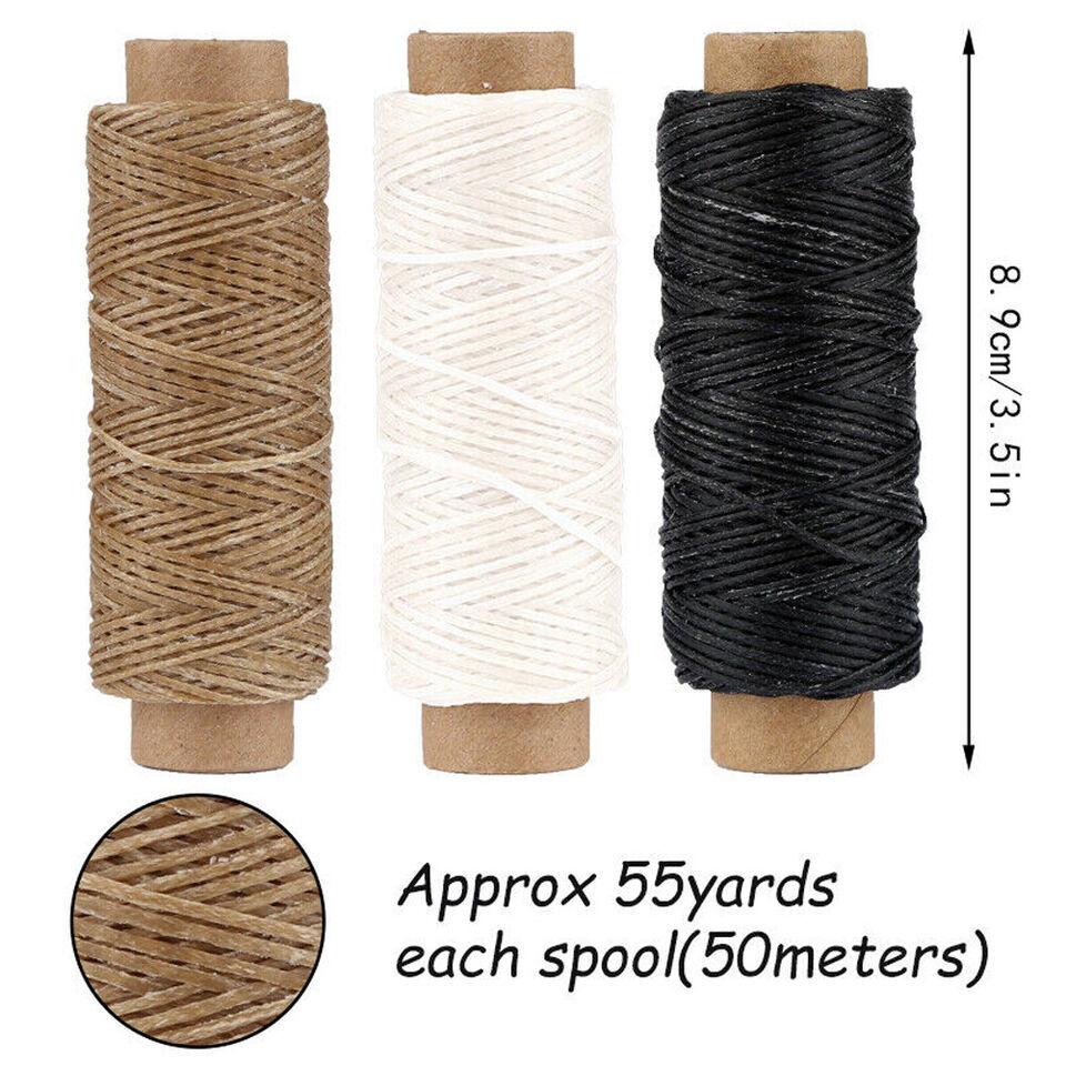 Leather Sewing Kit With Hand Speedy Stitcher Sewing Awl Waxed Thread Repair Tool