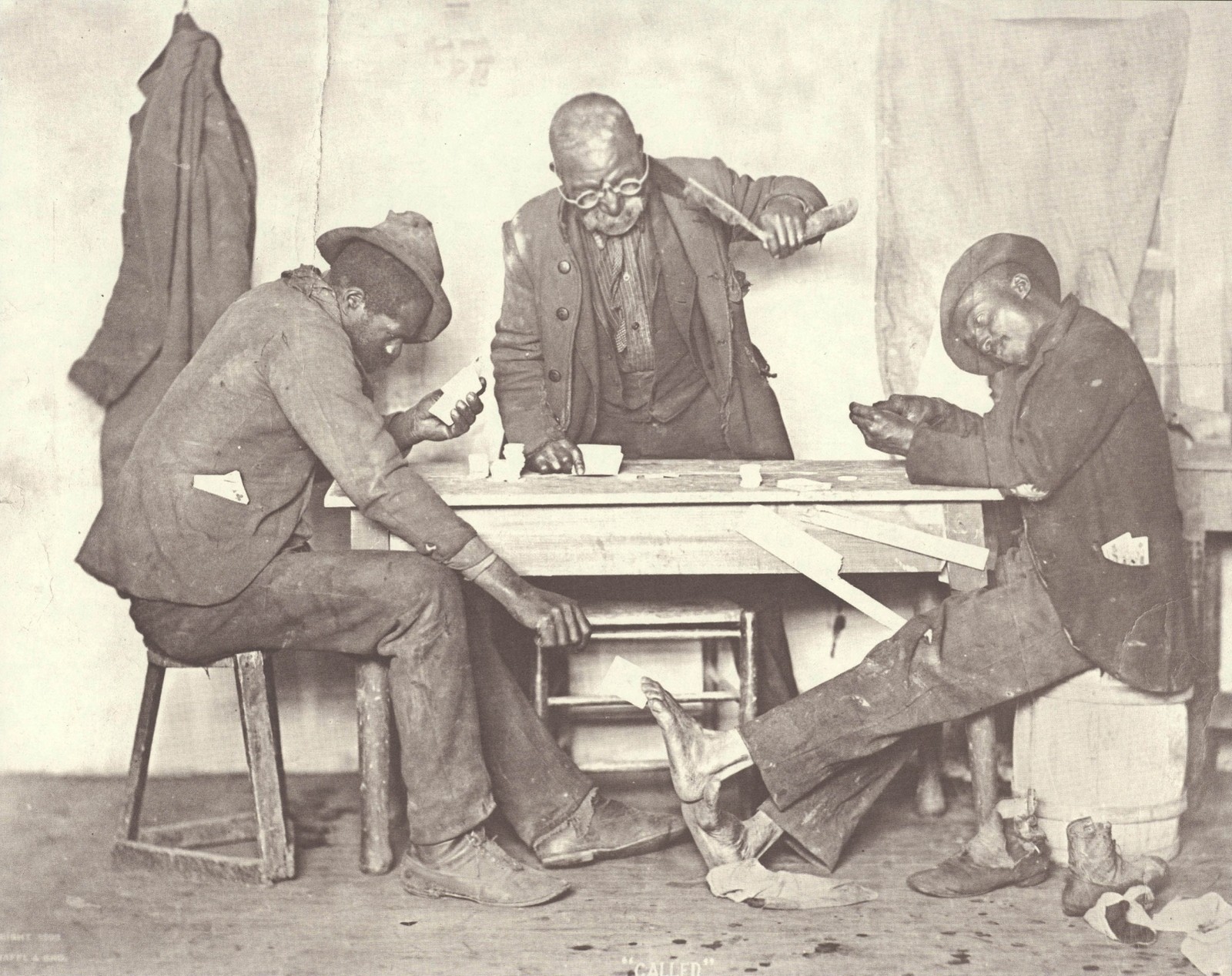 BLACK AMERICANA Card Cheaters CALLED Print #777 11" x 14" GAMBLING