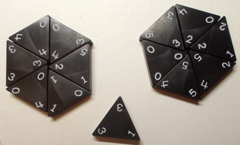 Vintage Pressman Tri-Ominos Triangular Dominos 1985 No. 4420 Complete