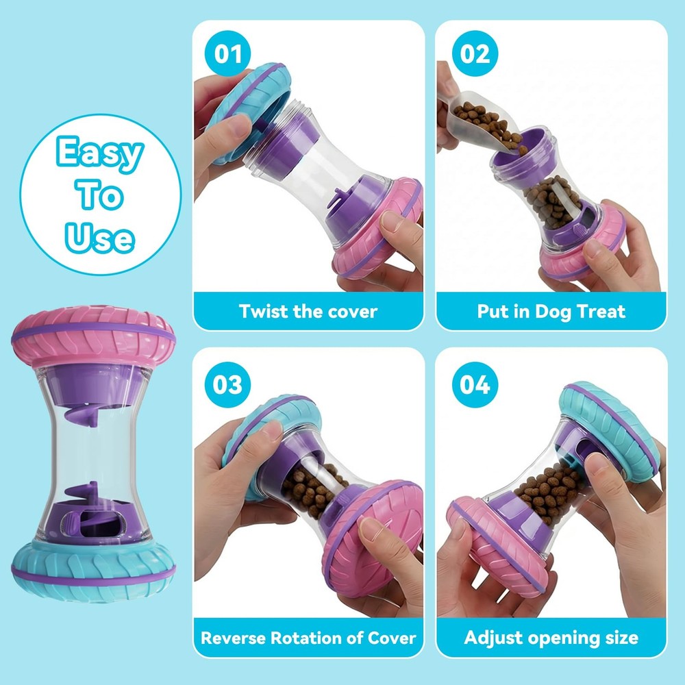 MateeyLife Interactive Dog Puzzle Toys for Small Medium Large Medium, Rose