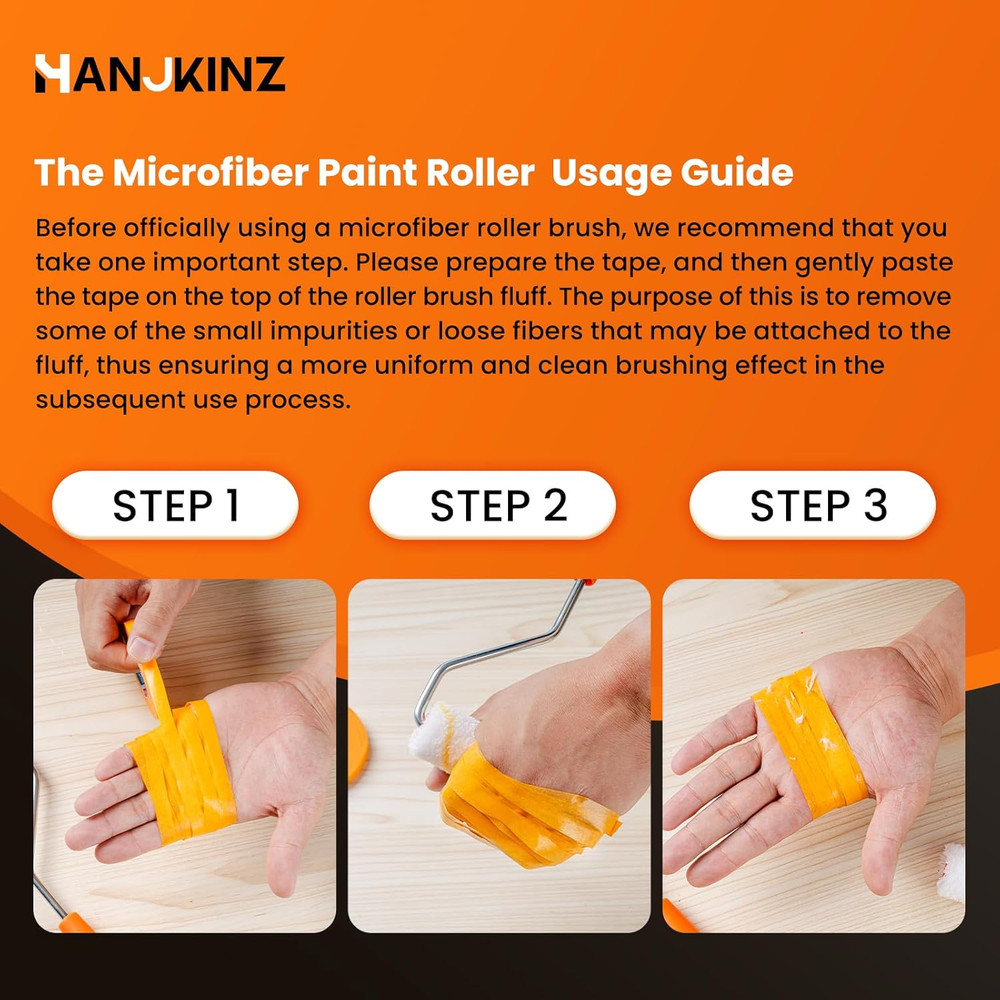 20 Pack Microfiber Paint Roller, 4 Inch and 6 Inch, Small Paint Roller Covers, 3