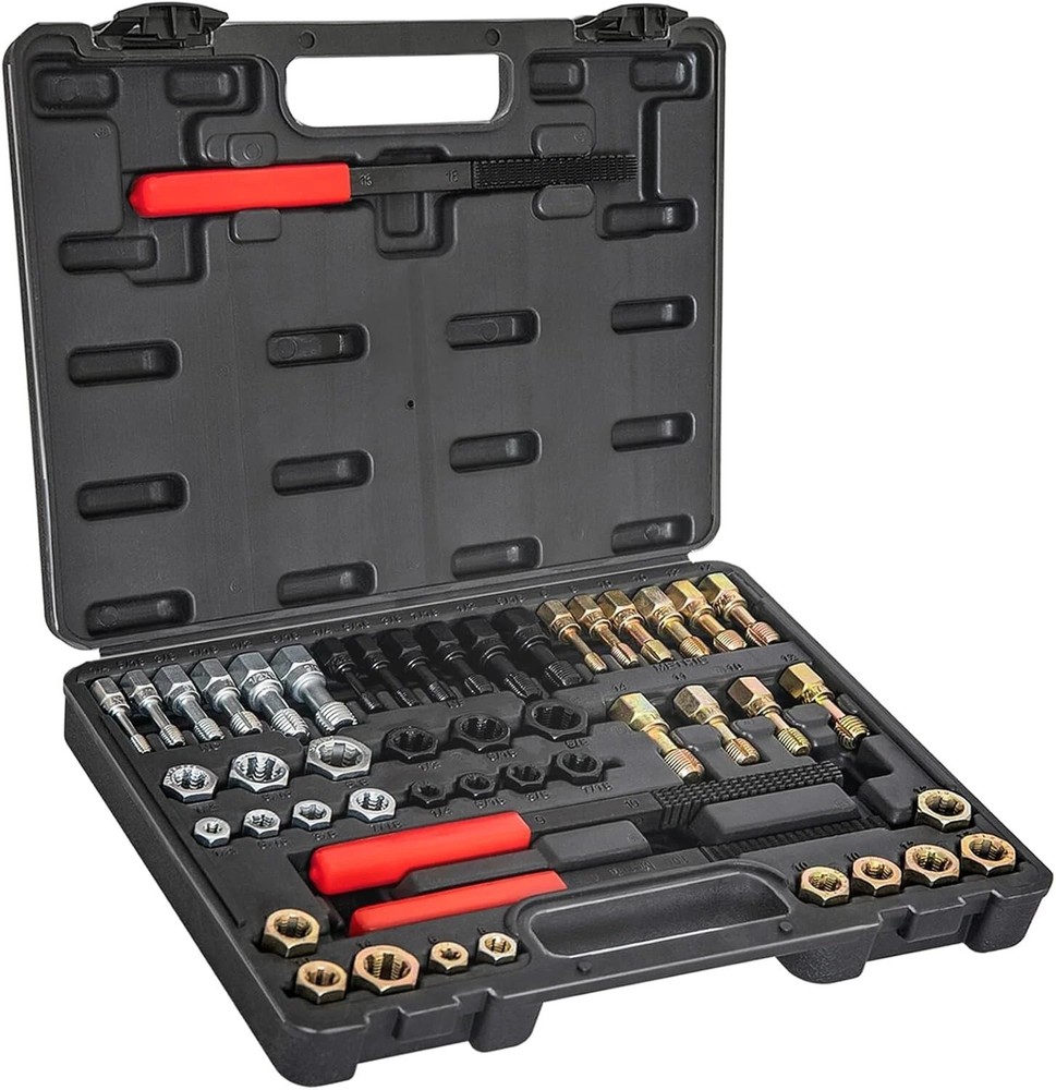 Thread Repair Thread Chaser Tool Set-49PCS Thread Cleaner Rethreading Master Kit