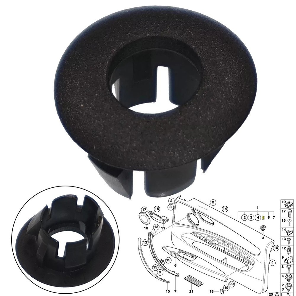 Left Door Lock Pin Button Trim Compatible with For BMW E81 E82 E88 51416975325