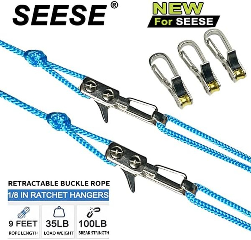 Rope Tightening Tool & Tensioner: Retractable Rope with Alloy Buckle for Outdoor