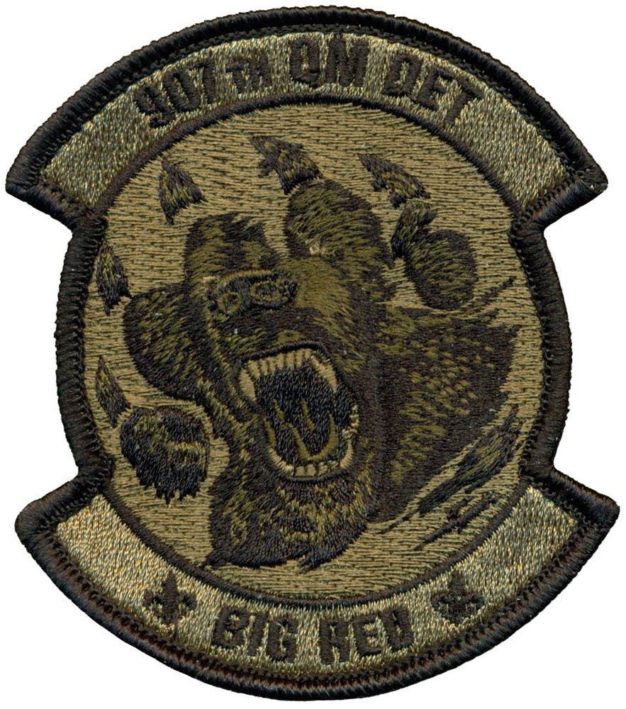 US ARMY 907th QUARTERMASTER DETACHMENT "BIG RED" PATCH