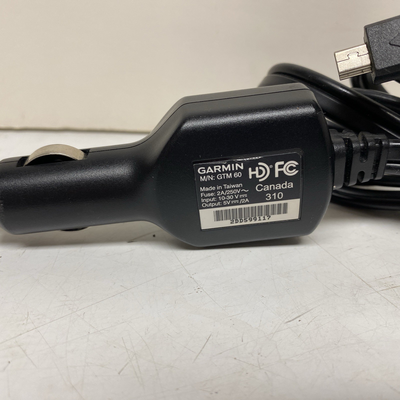 Authentic Garmin GTM 60 HD Digital Traffic Receiver Power Cord Cable