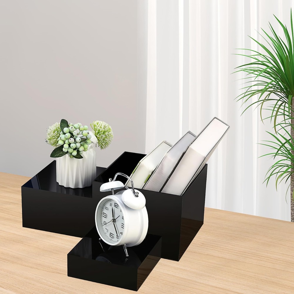 6 Pcs Buffet Risers,Food Risers for Buffet Display,Acrylic Cube Display Nesti...