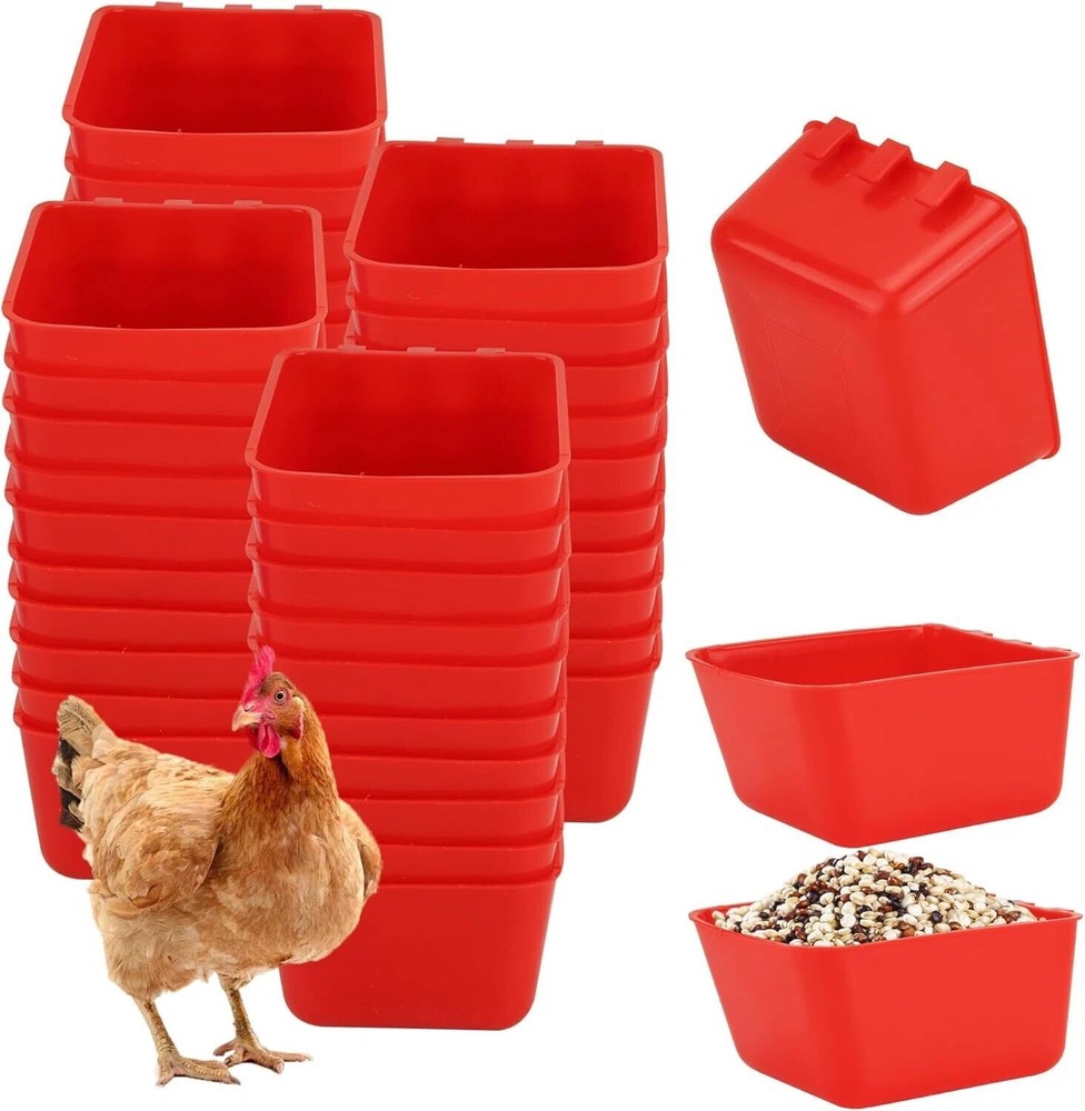 Automatic Poultry Water Cups Hanging Set 4 8 16 20pcs for Chicken Rabbit