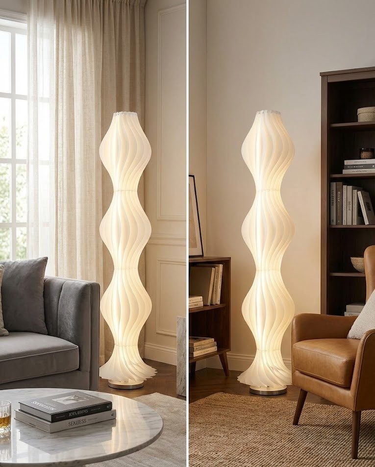 Remote Control Floor Lamp 65" - Adjustable Brightness & Mood Lighting - Elegant