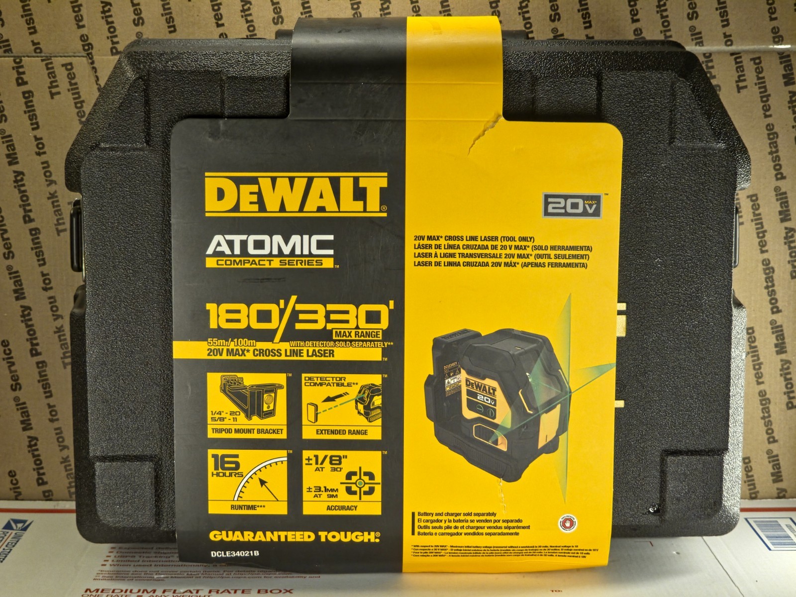 DeWalt DCLE34021B 20V Max Cordless Green Cross Line Laser (New in Original Box)