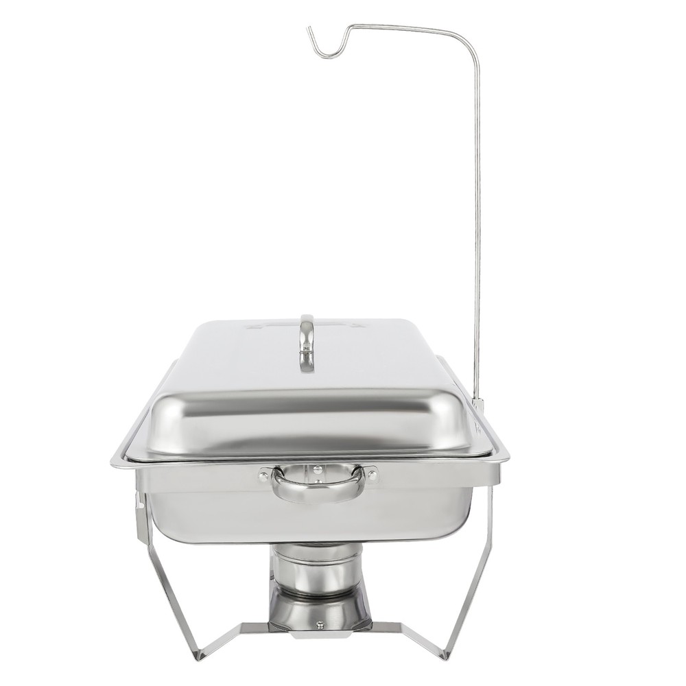 Foldable Frame Stainless Steel Buffet Set, 4.76 Quart(Each), Silver
