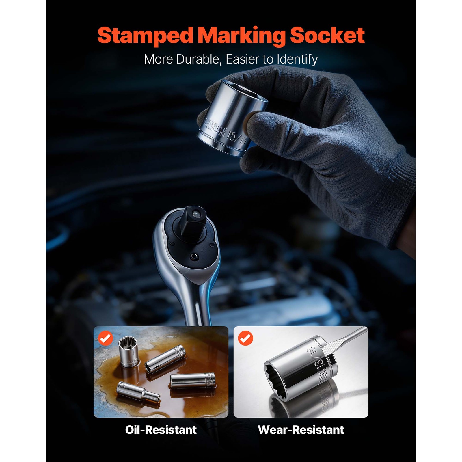 Uimoso 314-Piece Mechanics Tool Kit with Metric Socket Set for Vehicle Repairs