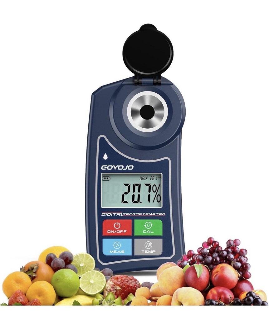 GOYOJO Digital Brix Refractometer Meter Lab Refractometer ±0.5 Brix/1℃ Accuracy