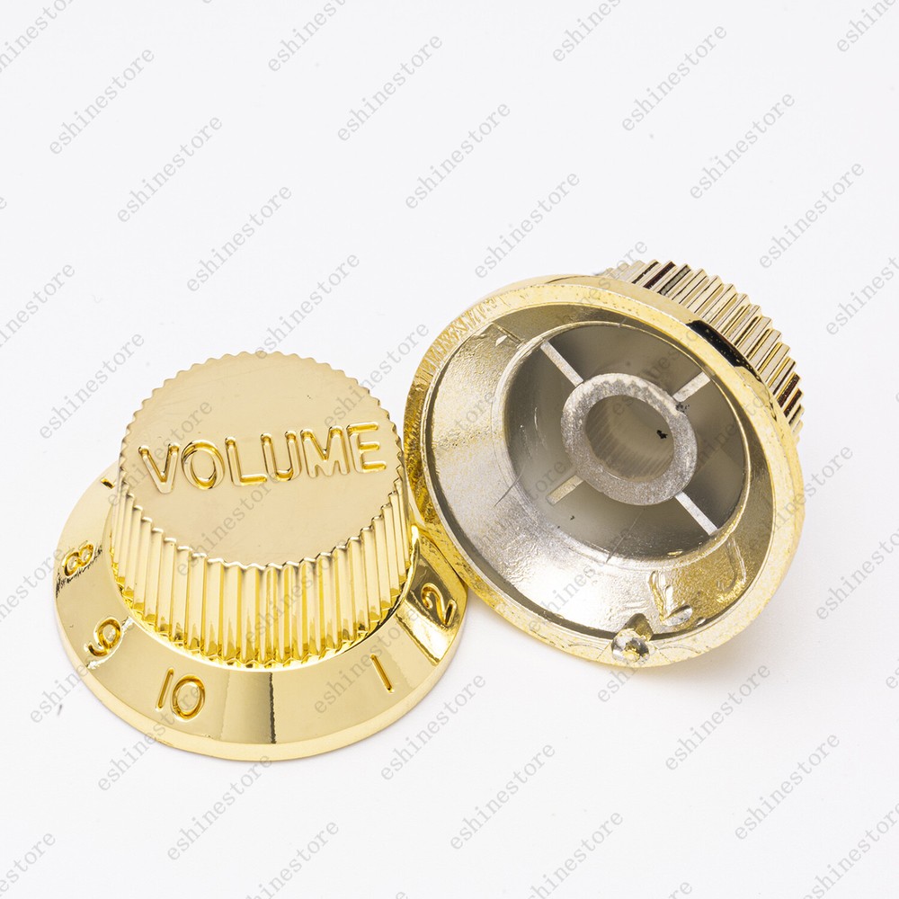 Chrome Gold Strat Style Electric Guitar Knobs Volume Tone Knobs for Stratocaster