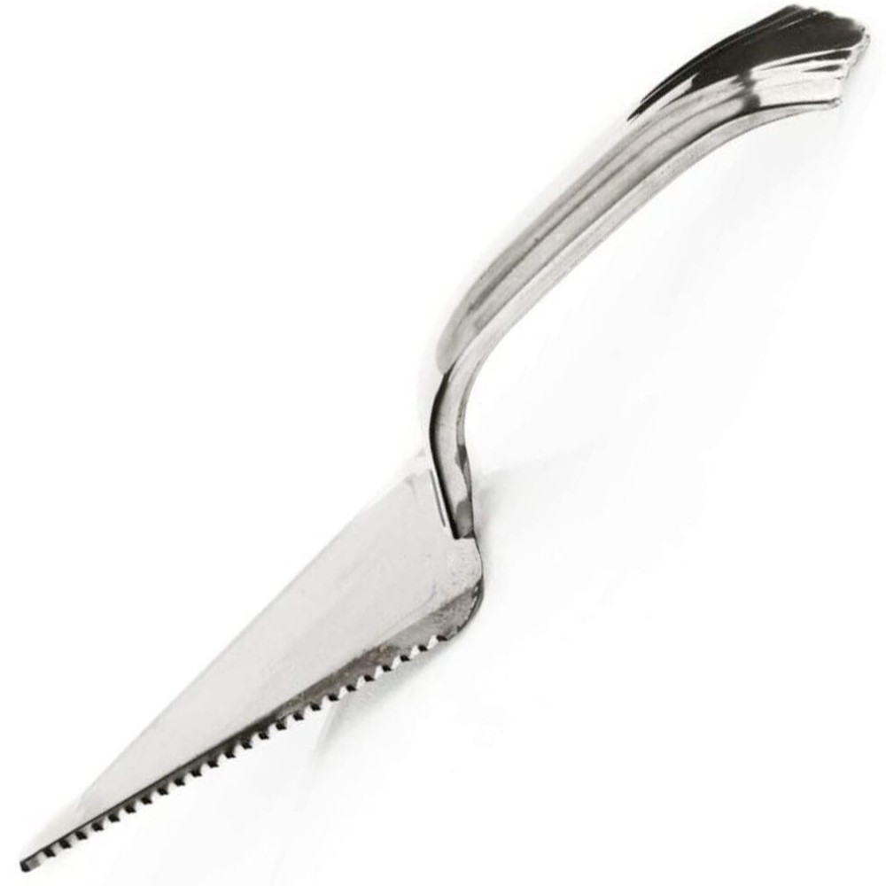 [12 PACK]10 Inch Silver Disposable Plastic Cake Servers - Pie Servers Disposable