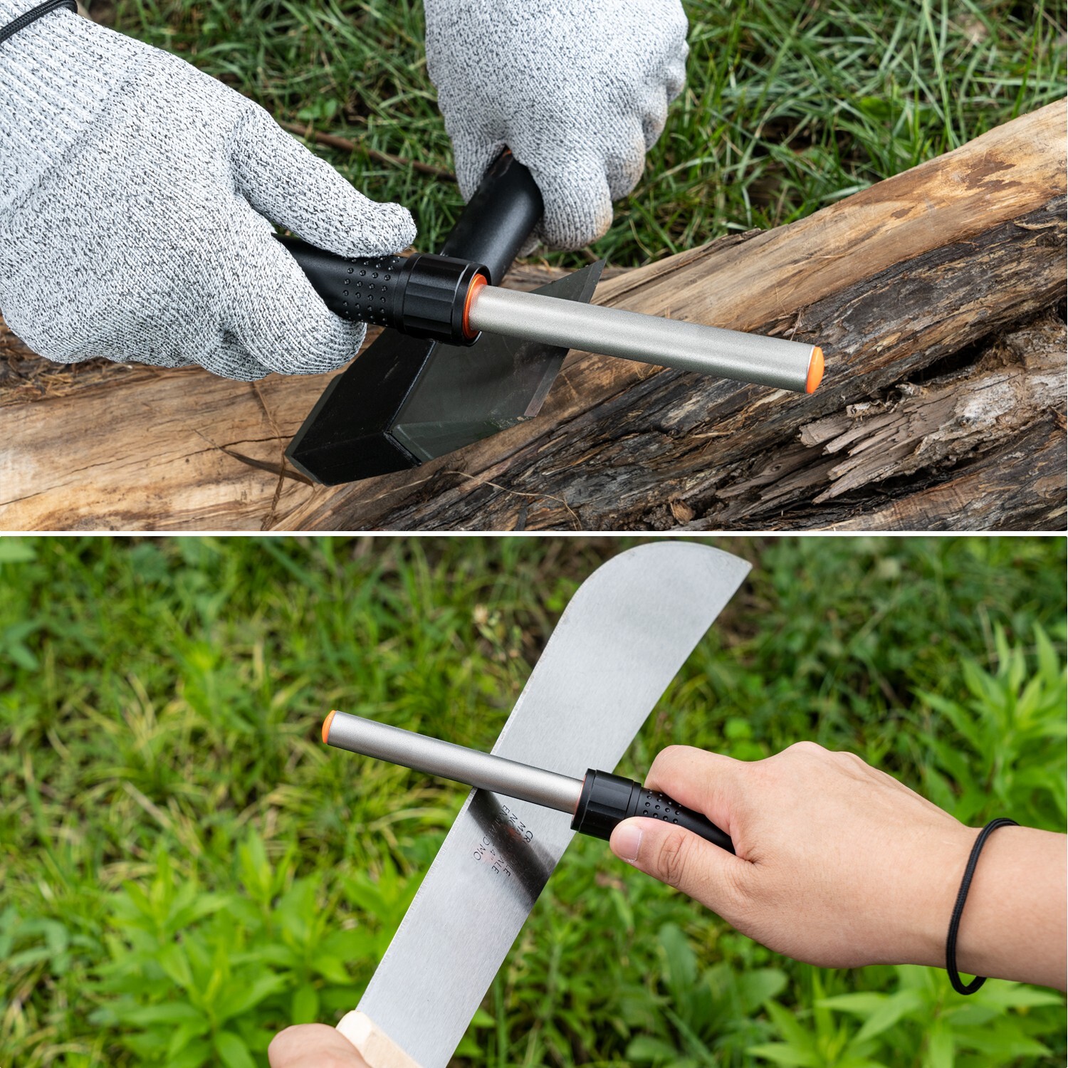 SHARPAL 178N 3-In-1 Blade Sharpener | 4-Inch 600 Grit Diamond Sharpening Rod