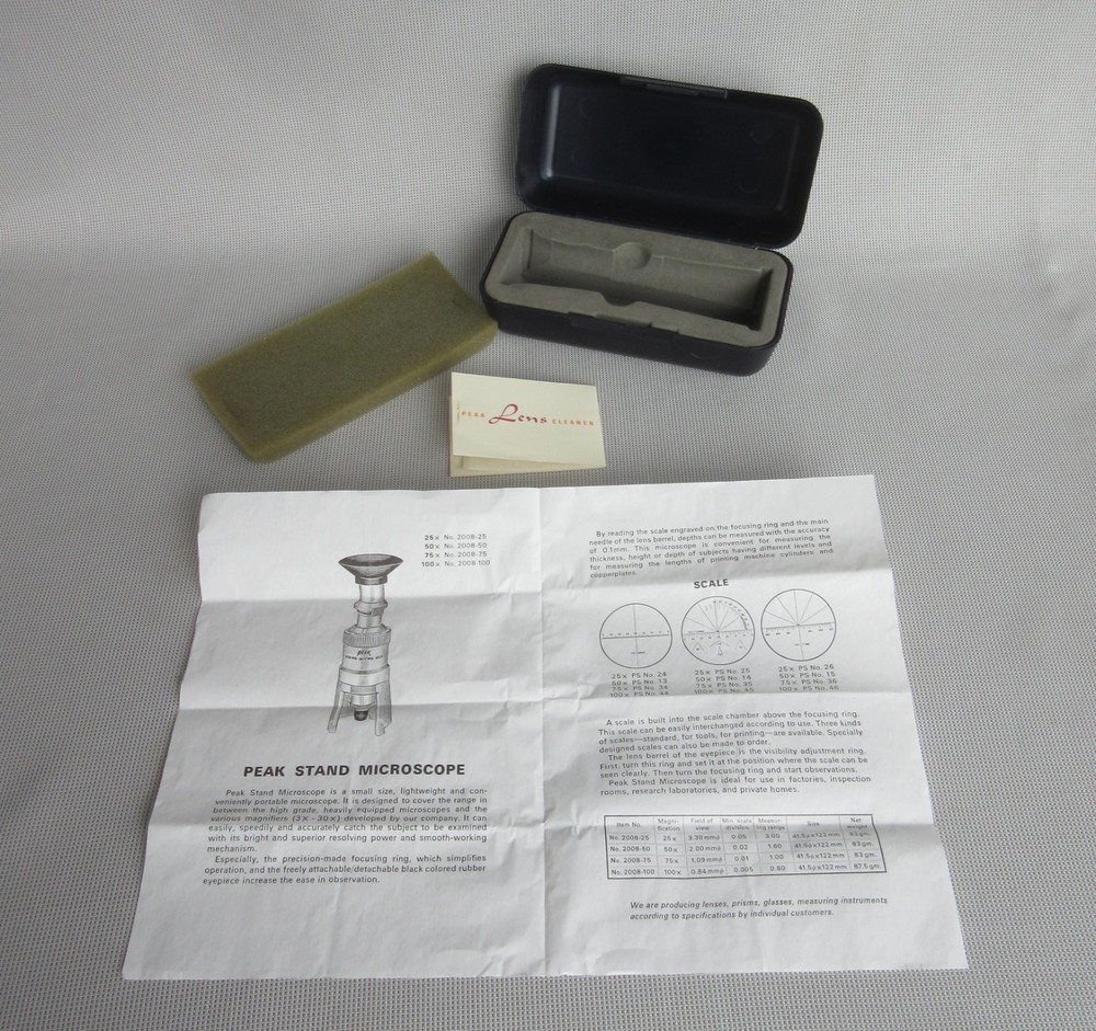 PEAK 2008-75X Stand Micro Loupe Microscope W/ Case