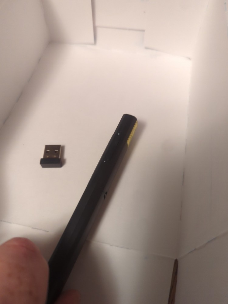 Wireless Presenter Remote with USB Dongle, Clicker, and Laser Pointer