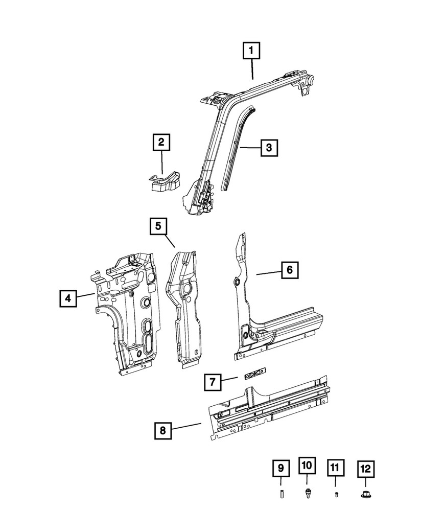 Genuine Mopar Sill Panel Left 68302771AC