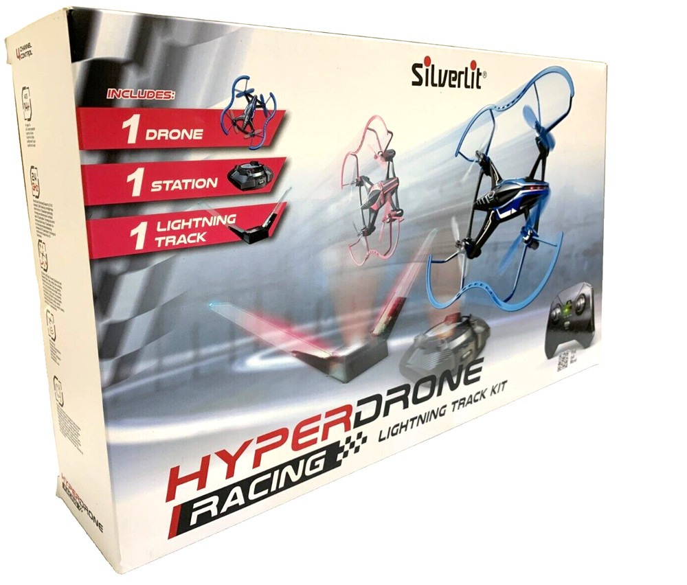 Silverlit Drone Kit Hyper Drone Racing Lightning Kit Remote Quadcopter LIKE NEW