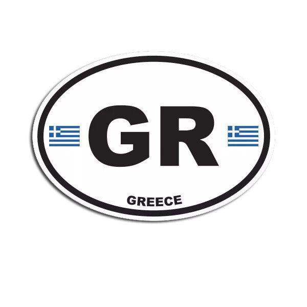 Greece Oval Sticker Decal