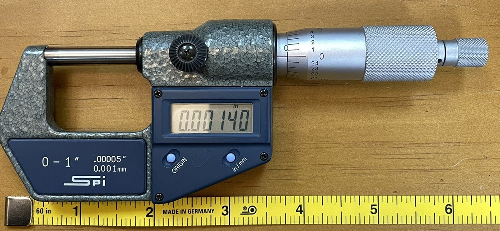 SPI Digital Micrometer In Case 10-871-2 measuring device