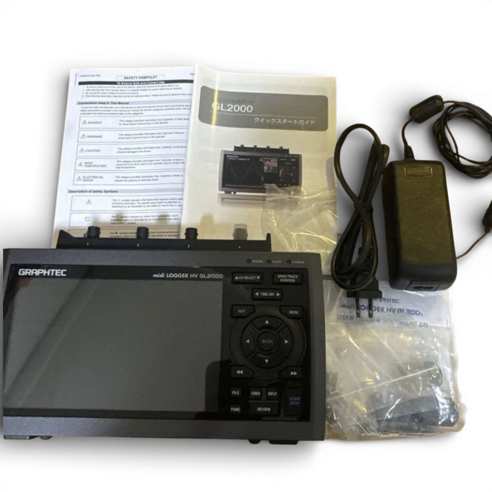 GRAPHTEC GL2000 High-Voltage High-Speed 4-Channel Data Logger Used