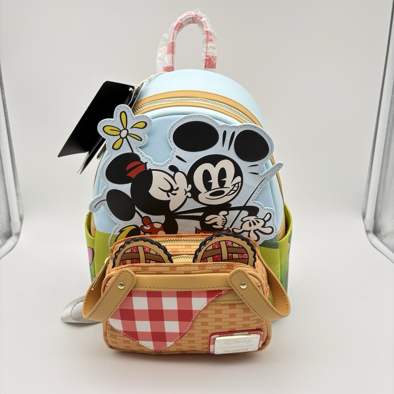 NEW Loungefly Disney Mickey & Friends Picnic Basket Mini Backpack with Coin Bag