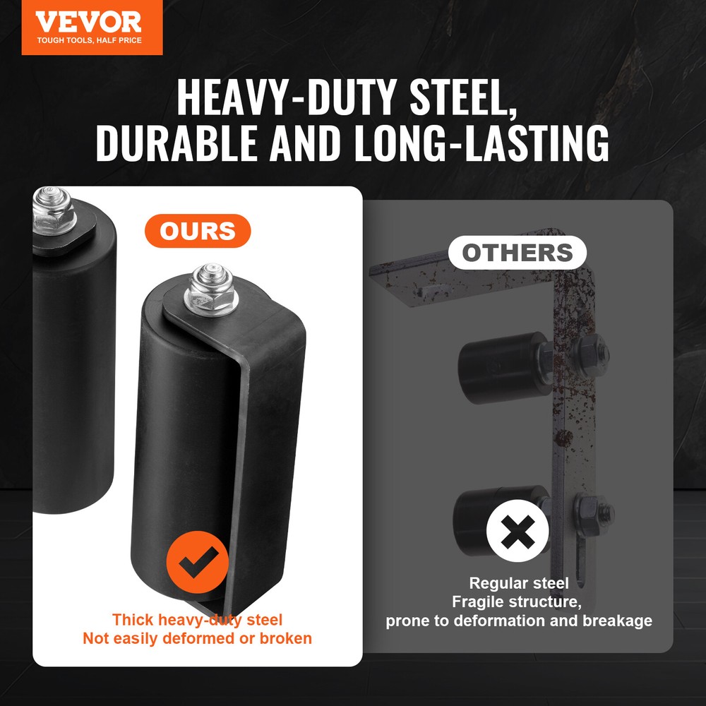 Sliding Gate Kit 6” Rolling Hardware C-type Bracket for Connect Tracks