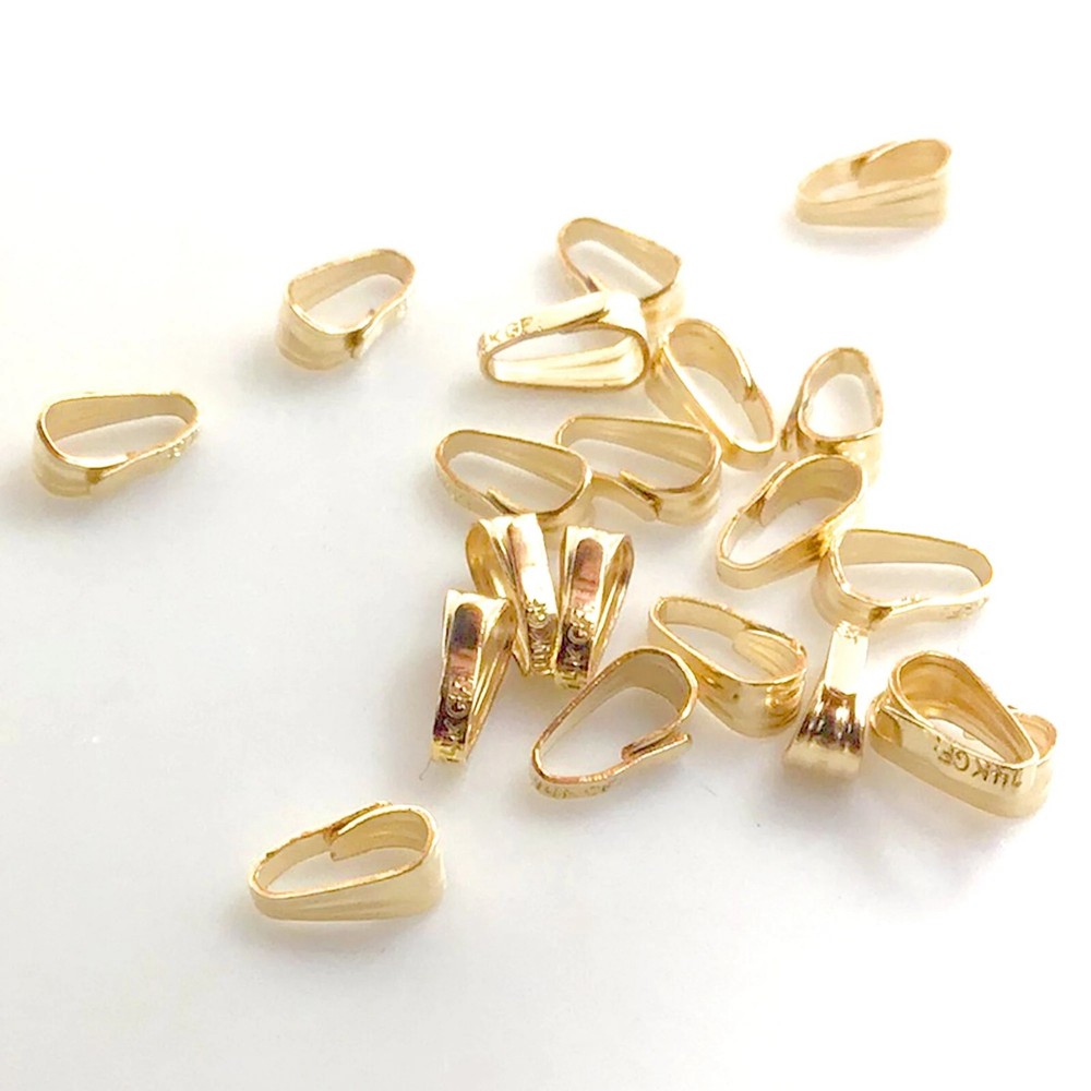 14k Gold Filled 2.2x5.3mm Small Locket Bails 10pcs
