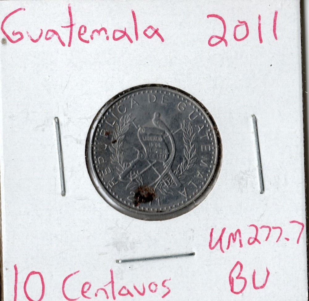 Coin Guatemala 10 Centavos 2011 KM277.7