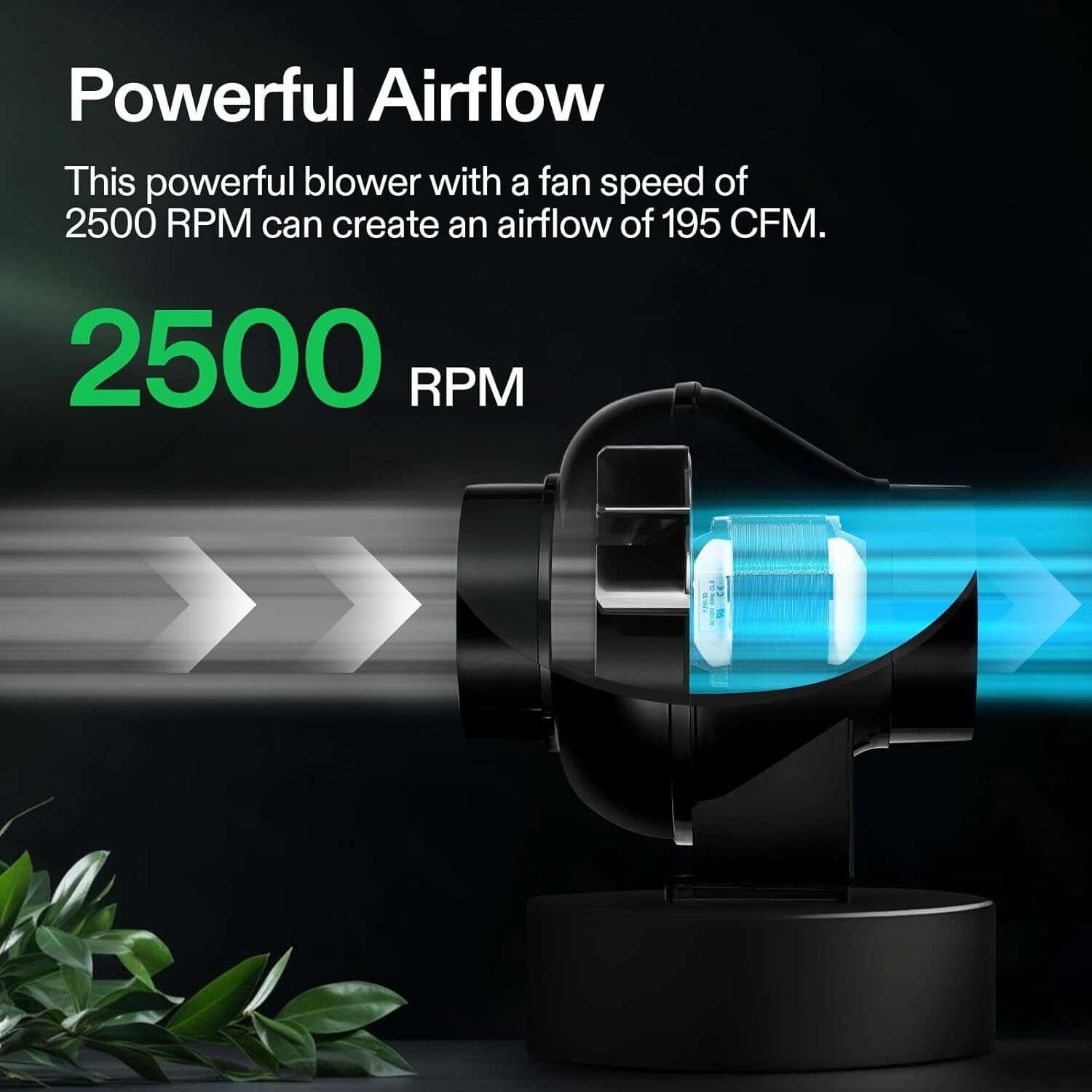 VIVOSUN 4-Inch 195CFM Inline Duct Ventilation Fan for Grow Tent