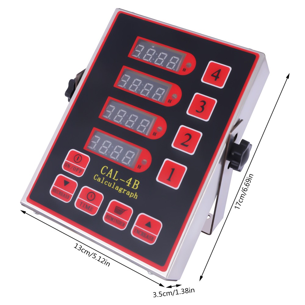 Commercial Kitchen 4-Channel Digital Timer Deep Fryer Timer Food Cooking Timer