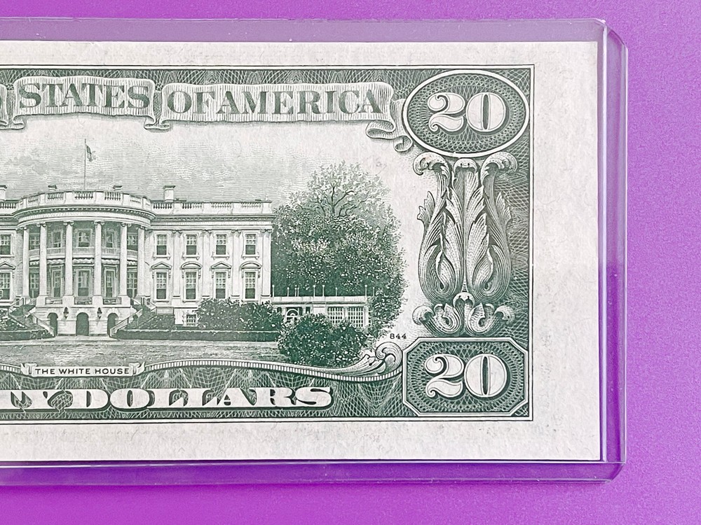 $20 1950 ((A CHICAGO)) FEDERAL RESERVE NOTE ((CUTTING ERROR RIGHT SIDE ))