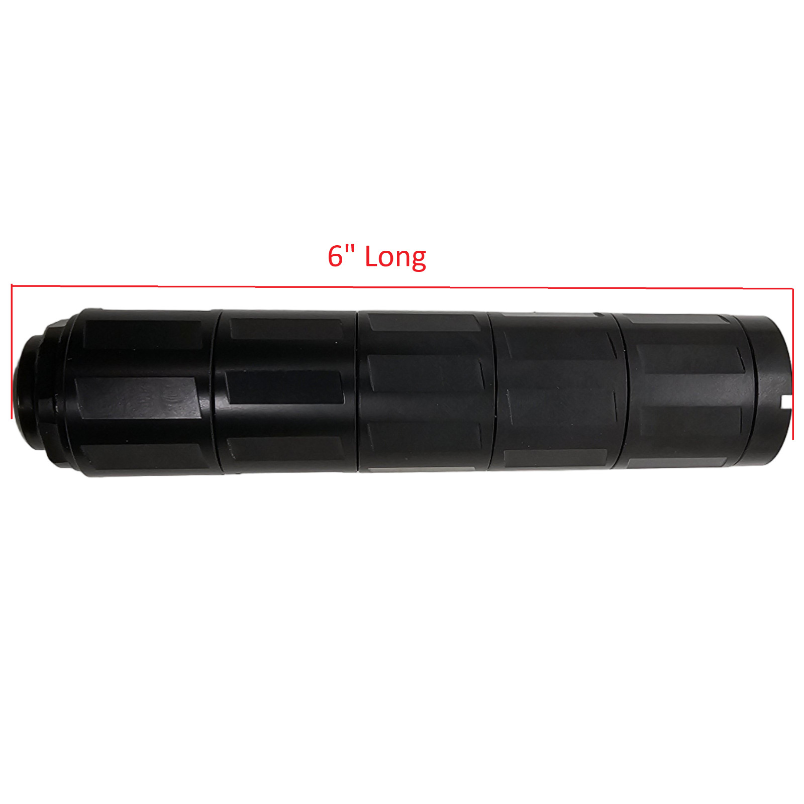 Linear CNC Threaded 1/2x28 Muzzle Brake, Compensator – Steel, Black – 6" Long