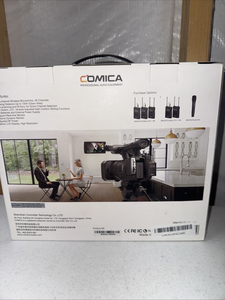CoMica UHF 48 Channel Wireless Dual Lavalier Microphone System CVM-WM100 PLUS
