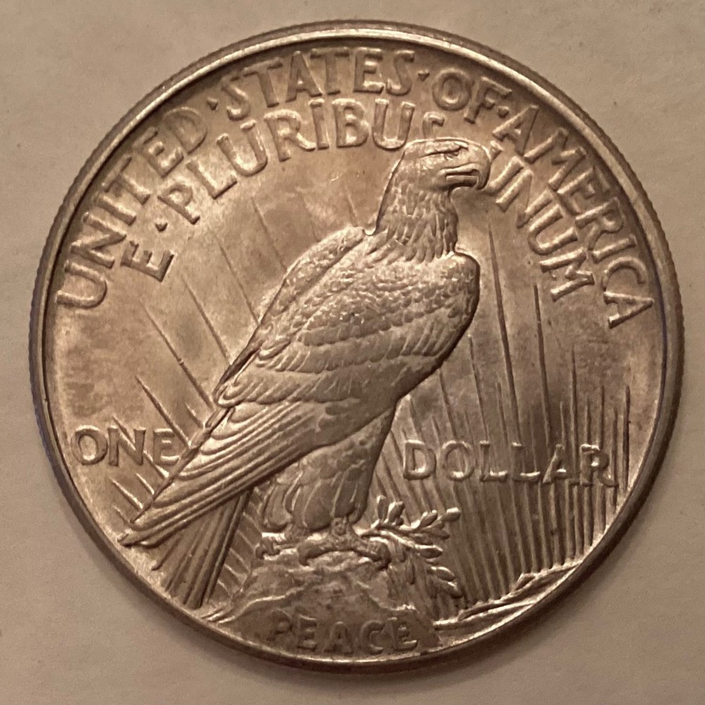1921 Peace Silver Dollar Uncirculated Unc