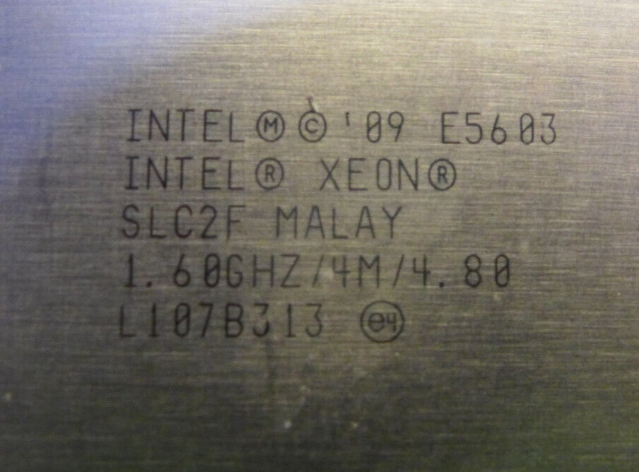GENUINE Intel Xeon E5603 SLC2F 2.53GHz 6-Core Processor F4X01